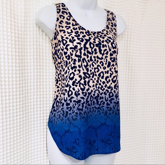 Charming Ombré Cheetah Print Sleeveless Top Size S - Picture 4 of 6
